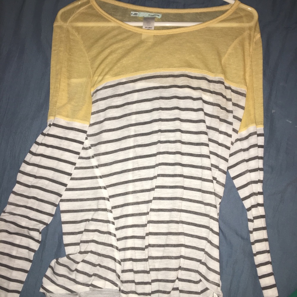Sheer striped top